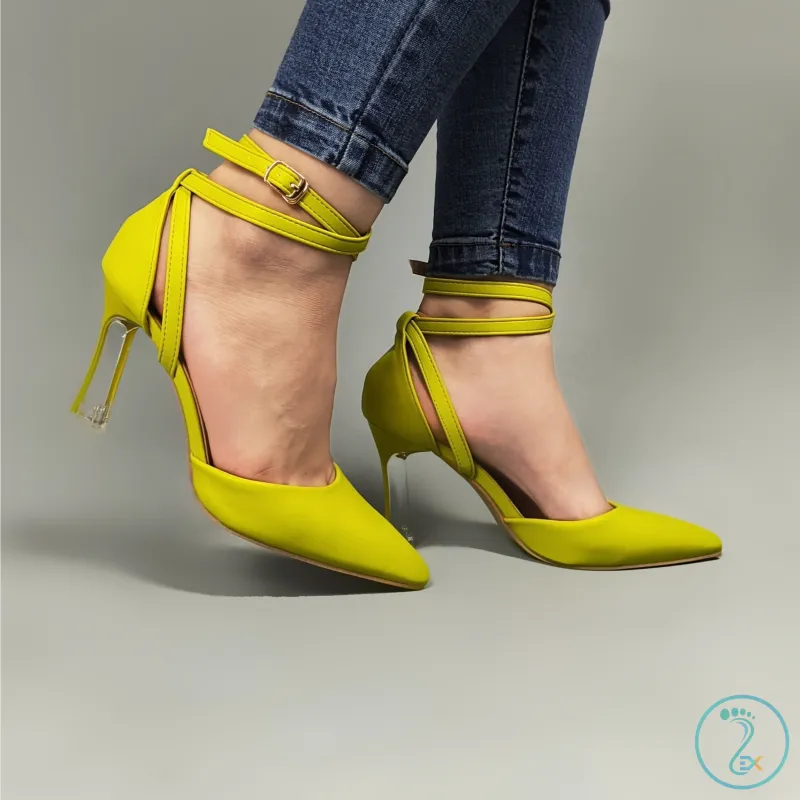 کفش مجلسی زرد زنانه