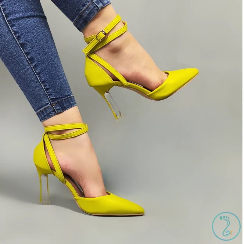 کفش مجلسی زرد زنانه