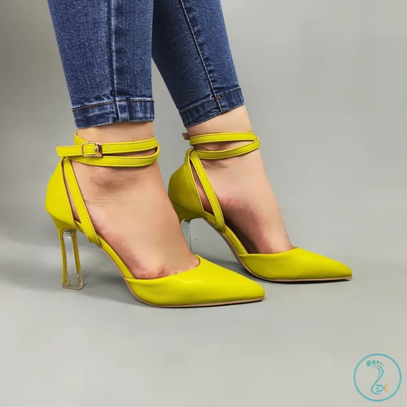 کفش مجلسی زرد زنانه